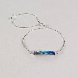 NEW MOSAIC women's adjustable bracelet bar in blue